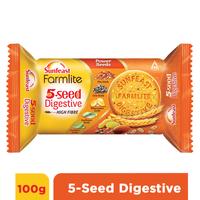 Sunfeast Farmlite 5 Seed Digestive Biscuit 100g| High fibre | Goodness of 5 Power Seeds and Wheat Fibre