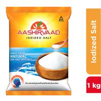 Aashirvaad Salt, 1kg, Iodised Salt Made from Natural Sea Salt Crystals