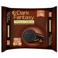 Sunfeast Dark Fantasy Chocolate Creme, 300g | Dark Crunchy Biscuits with Smooth crème