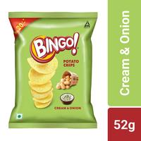 Bingo! Potato Chips Cream and Onion 52g